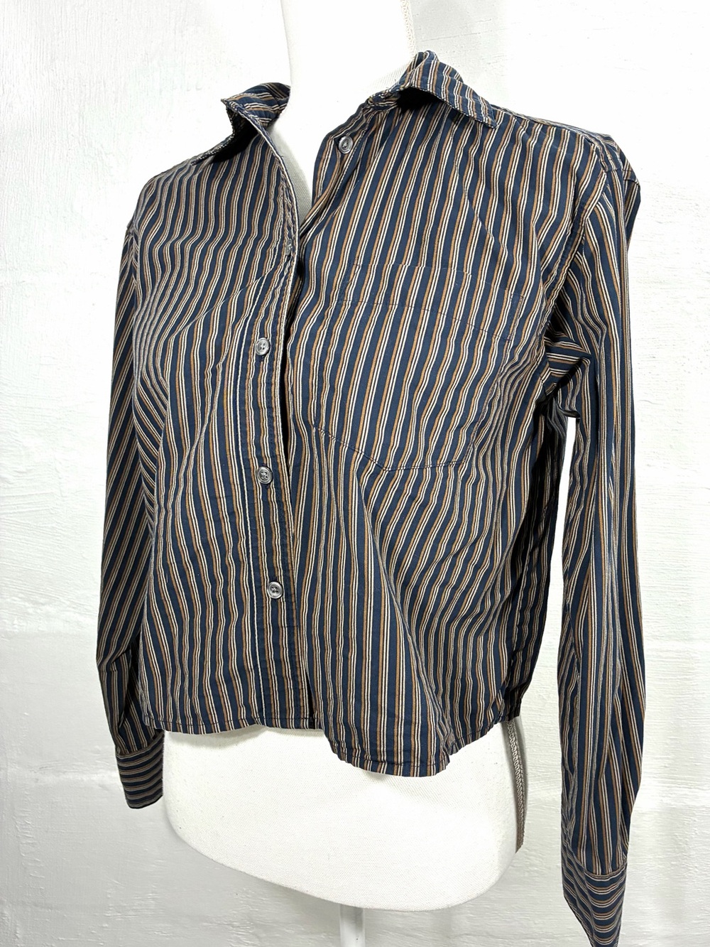 BANANA REPUBLIC WOMENS BOXY CROPPED BUTTON SHIRT